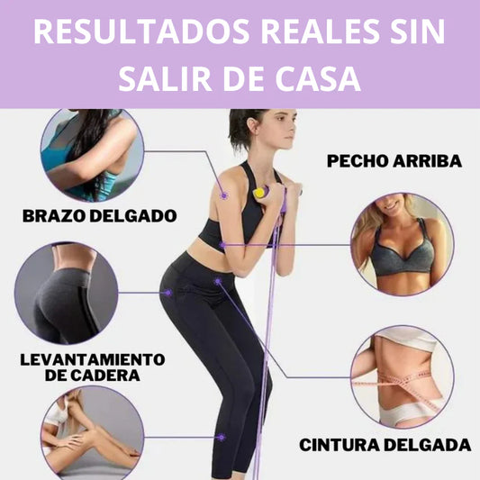 Bandas Elásticas con pedal - ¡Transforma tu cuerpo en casa!
