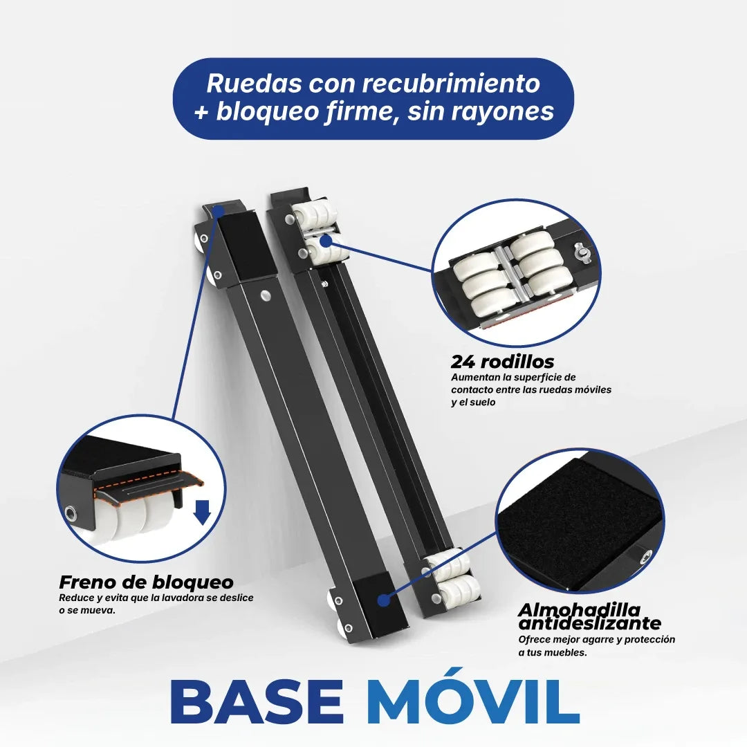 Base Movil - Mueve tus electrodomésticos sin pedir ayuda ni arriesgarte a una lesión.