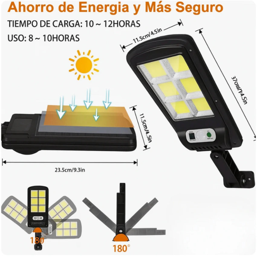 LAMPARA SOLAR CON SENSOR - 🔒 Protege tu hogar y ahorra energía desde el primer día🌞💡