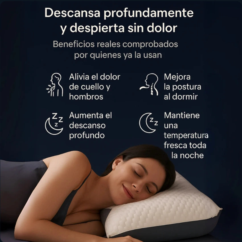 Almohada Cervical - DUERME SIN DOLOR DESDE LA PRIMERA NOCHE 💤