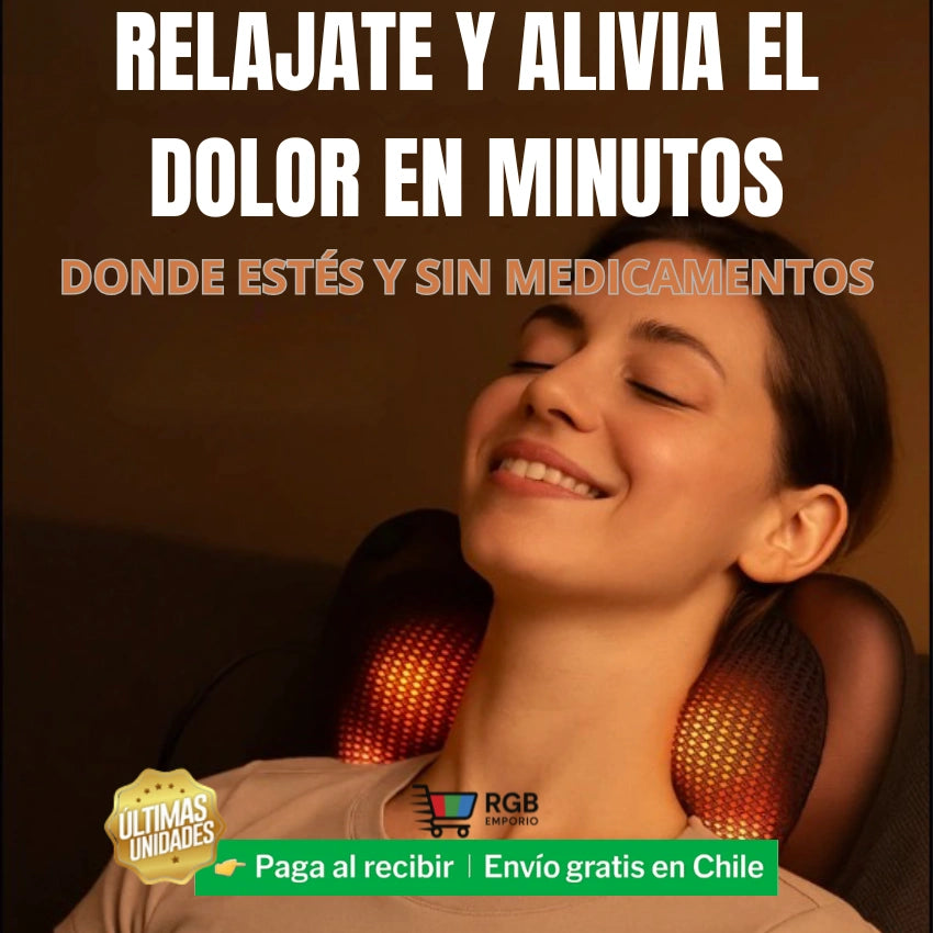 COJIN MASAJEADOR - ALIVIO INMEDIATO DONDE ESTÉS,  SIN MEDICAMENTOS