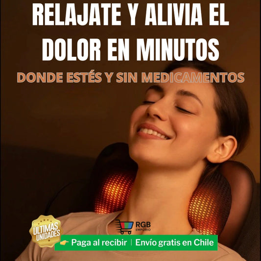 COJIN MASAJEADOR - ALIVIO INMEDIATO DONDE ESTÉS,  SIN MEDICAMENTOS