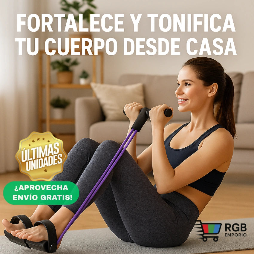 Bandas Elásticas con pedal - ¡Transforma tu cuerpo en casa!