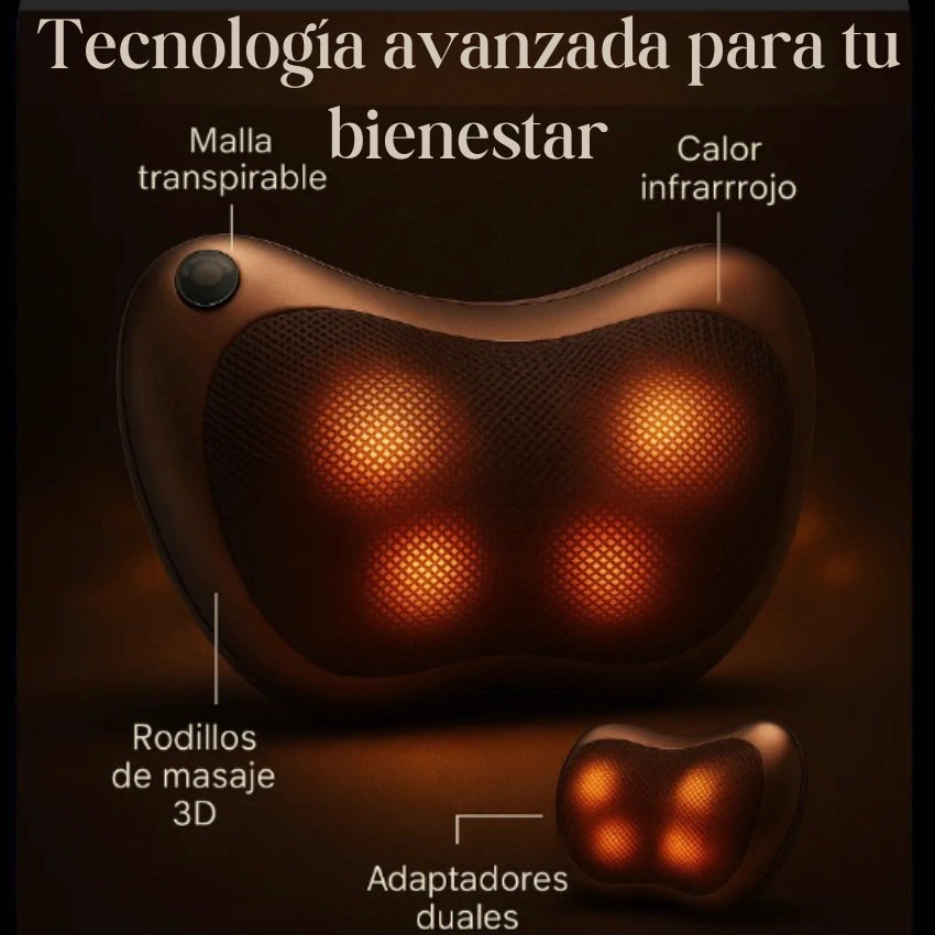 COJIN MASAJEADOR - ALIVIO INMEDIATO DONDE ESTÉS,  SIN MEDICAMENTOS