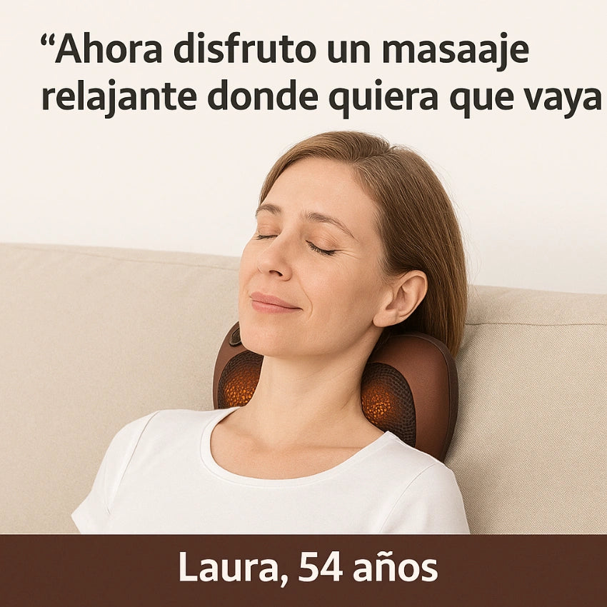 COJIN MASAJEADOR - ALIVIO INMEDIATO DONDE ESTÉS,  SIN MEDICAMENTOS
