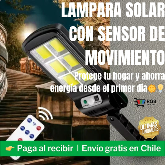 LAMPARA SOLAR CON SENSOR - 🔒 Protege tu hogar y ahorra energía desde el primer día🌞💡