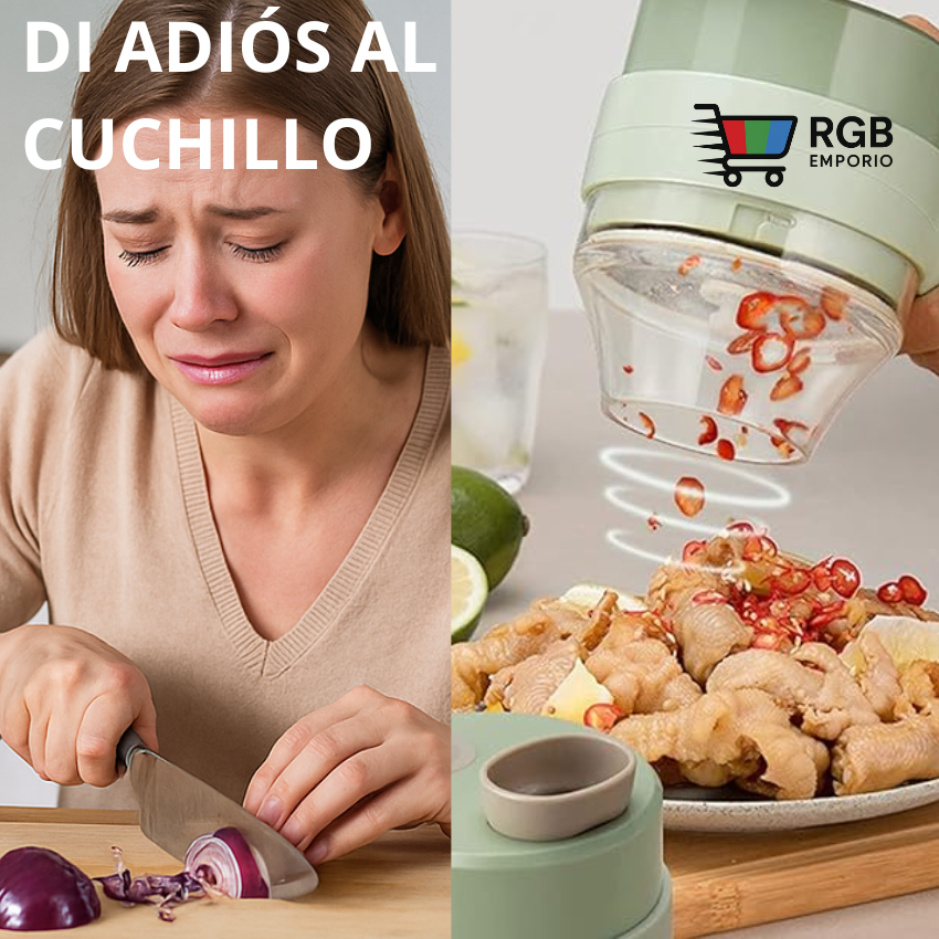 Picadora Electrico de Alimentos - 🚫Corta todo en segundos sin esfuerzo