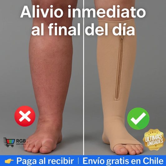 Medias De Compresión Varices -  ¿Piernas hinchadas y pesadas al final del día? Eso se acabó.