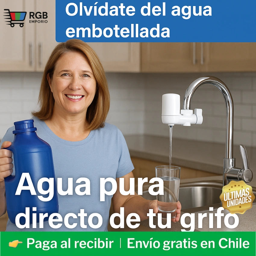 Filtro de Agua - No más bidones ni botellas - agua pura directo de tu llave.