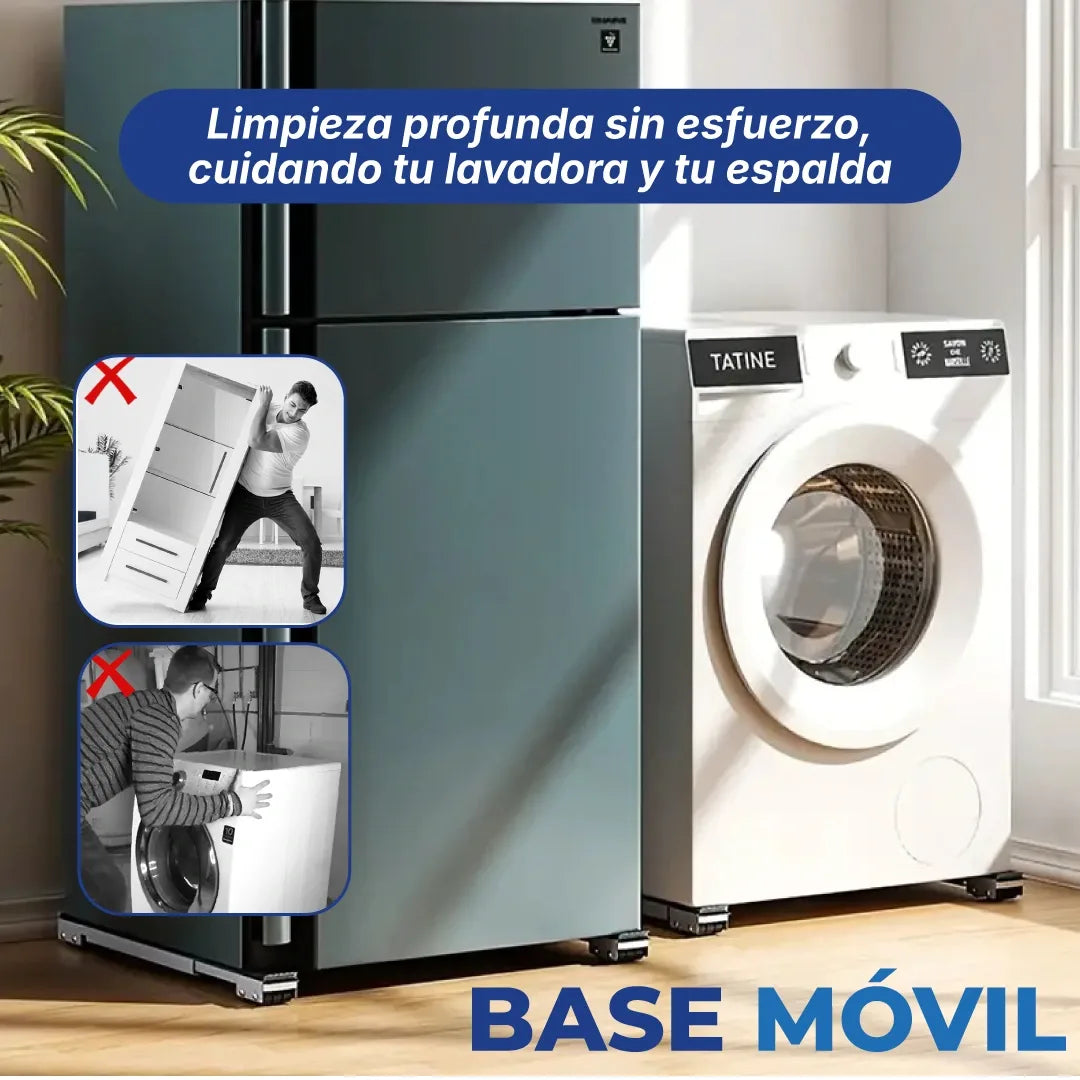 Base Movil - Mueve tus electrodomésticos sin pedir ayuda ni arriesgarte a una lesión.