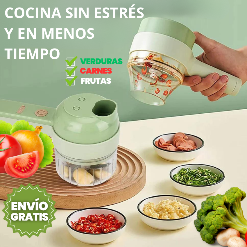 Picadora Electrico de Alimentos - 🚫Corta todo en segundos sin esfuerzo