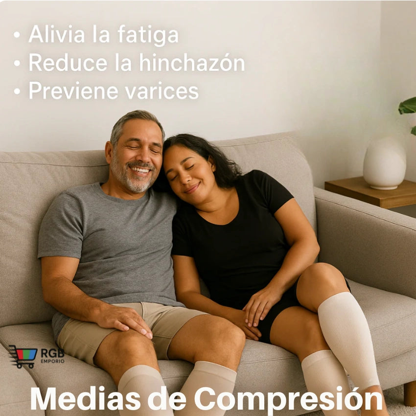 Medias De Compresión Varices -  ¿Piernas hinchadas y pesadas al final del día? Eso se acabó.