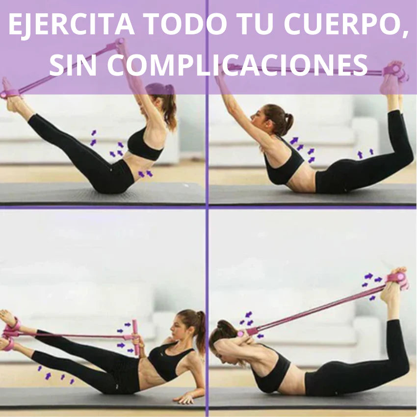Bandas Elásticas con pedal - ¡Transforma tu cuerpo en casa!
