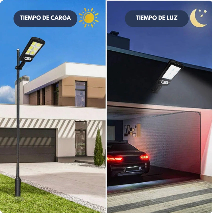 LAMPARA SOLAR CON SENSOR - 🔒 Protege tu hogar y ahorra energía desde el primer día🌞💡