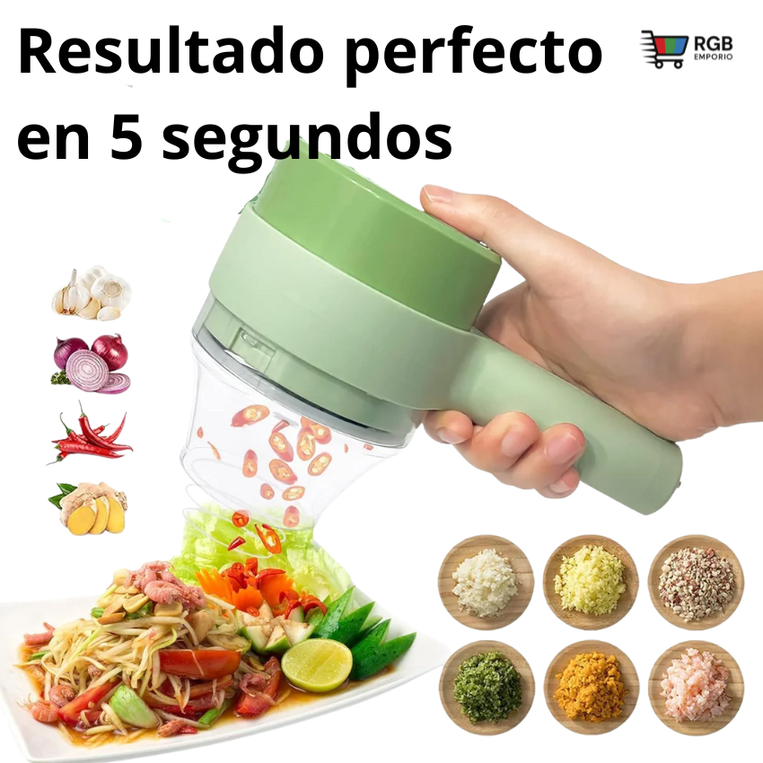 Picadora Electrico de Alimentos - 🚫Corta todo en segundos sin esfuerzo