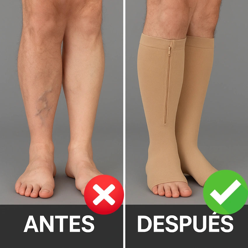 Medias De Compresión Varices -  ¿Piernas hinchadas y pesadas al final del día? Eso se acabó.