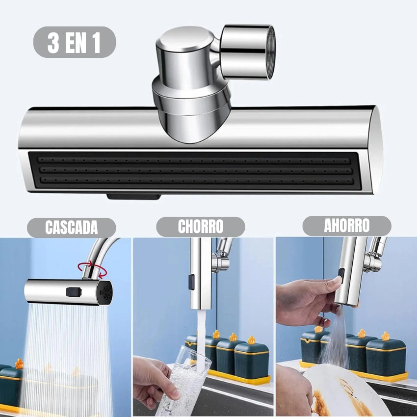 Grifo Cascada 3 en 1 - Moderniza tu cocina sin gastar de más 💧