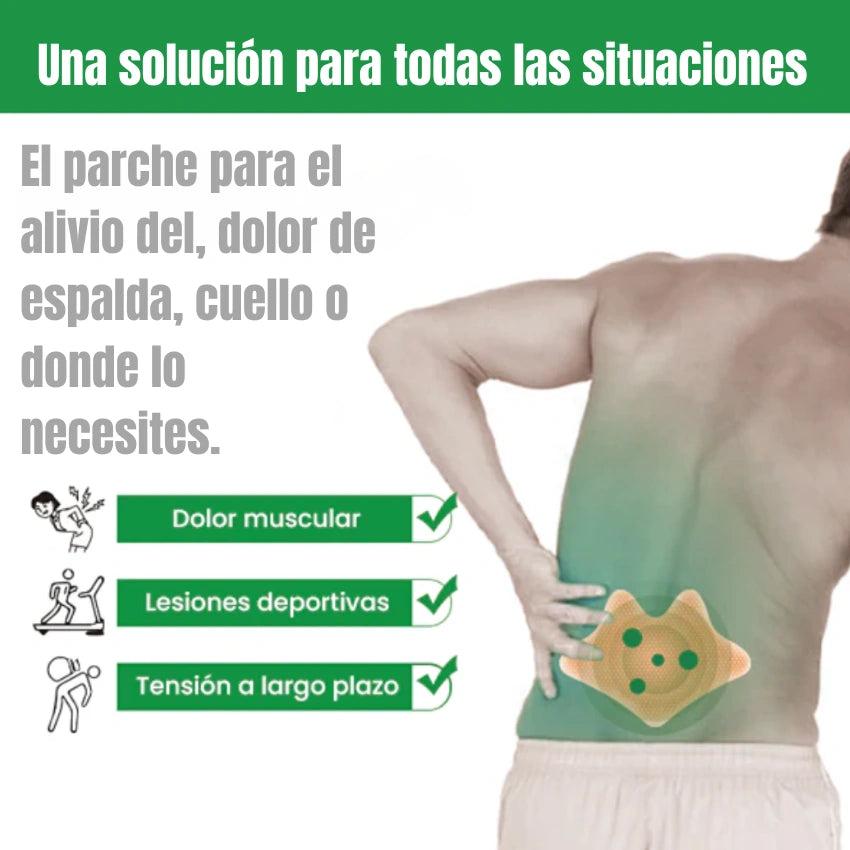 10 PARCHES DOLOR ESPALDA Y CUELLO - Alívio en minutos, sin pastillas ni cremas.