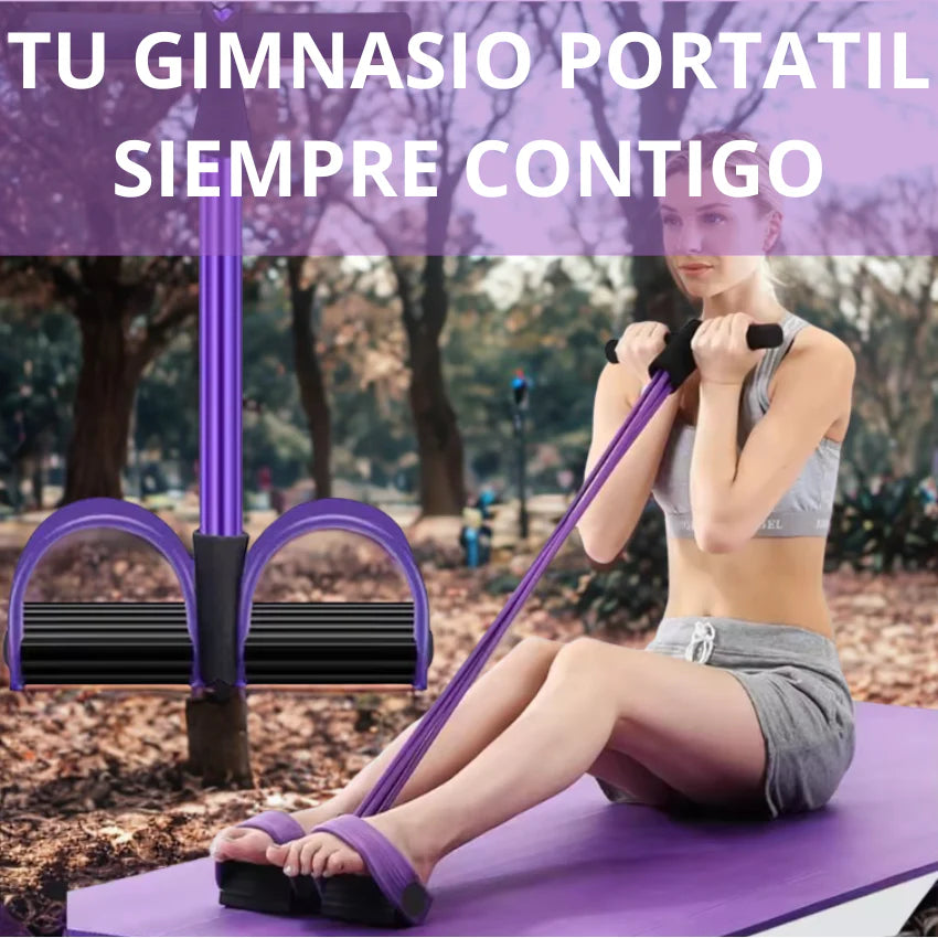 Bandas Elásticas con pedal - ¡Transforma tu cuerpo en casa!