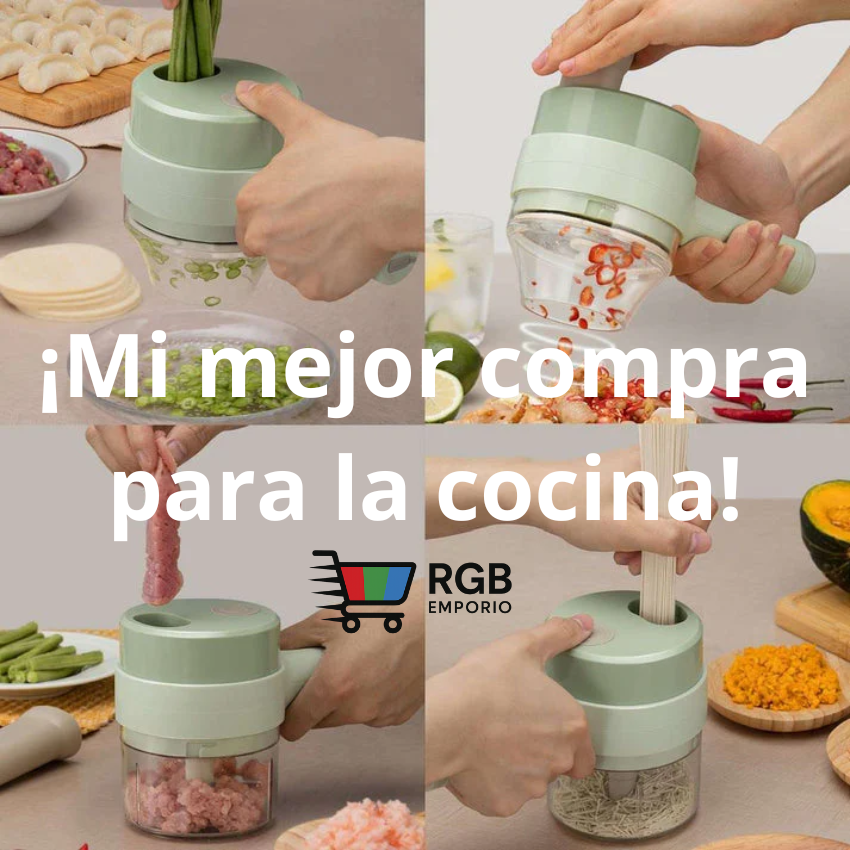 Picadora Electrico de Alimentos - 🚫Corta todo en segundos sin esfuerzo