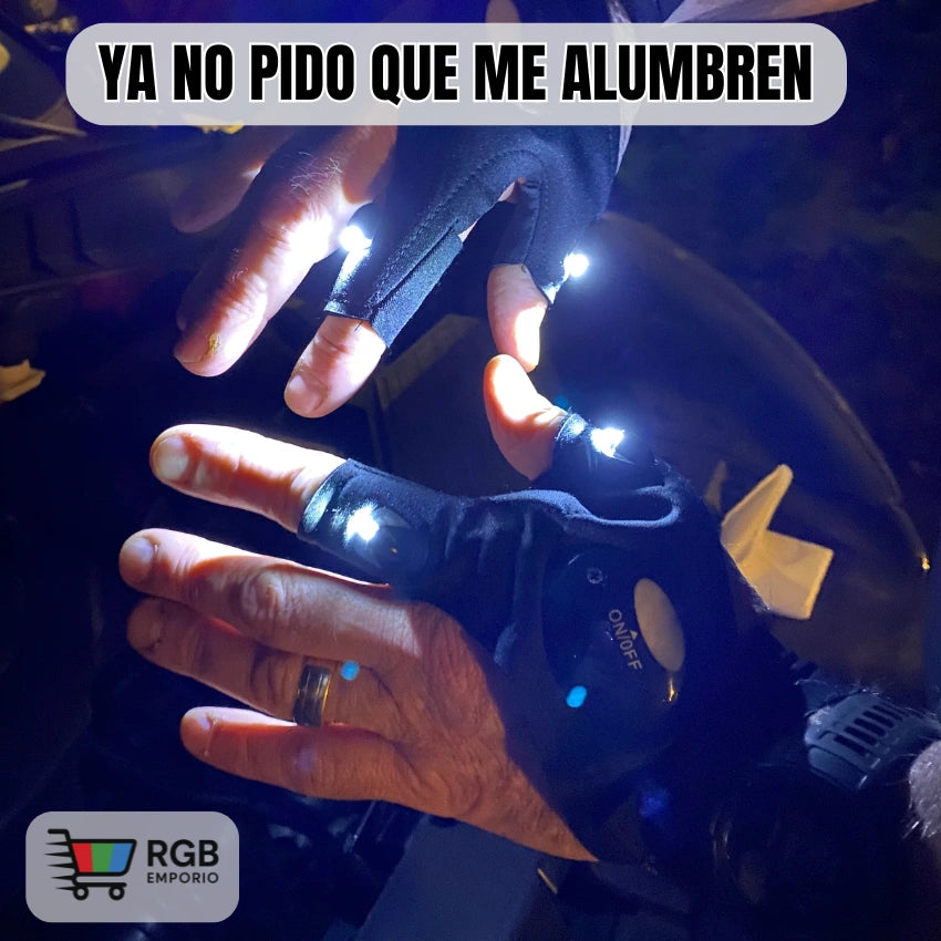 Guante con Led - Olvídate de la linterna en la boca.